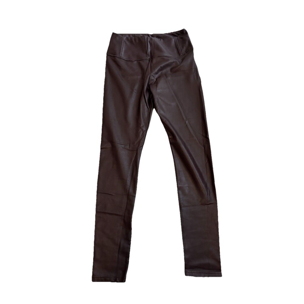 7 For All Mankind‎ Pleather Pants Womens Small Brown Faux leather Vegan
